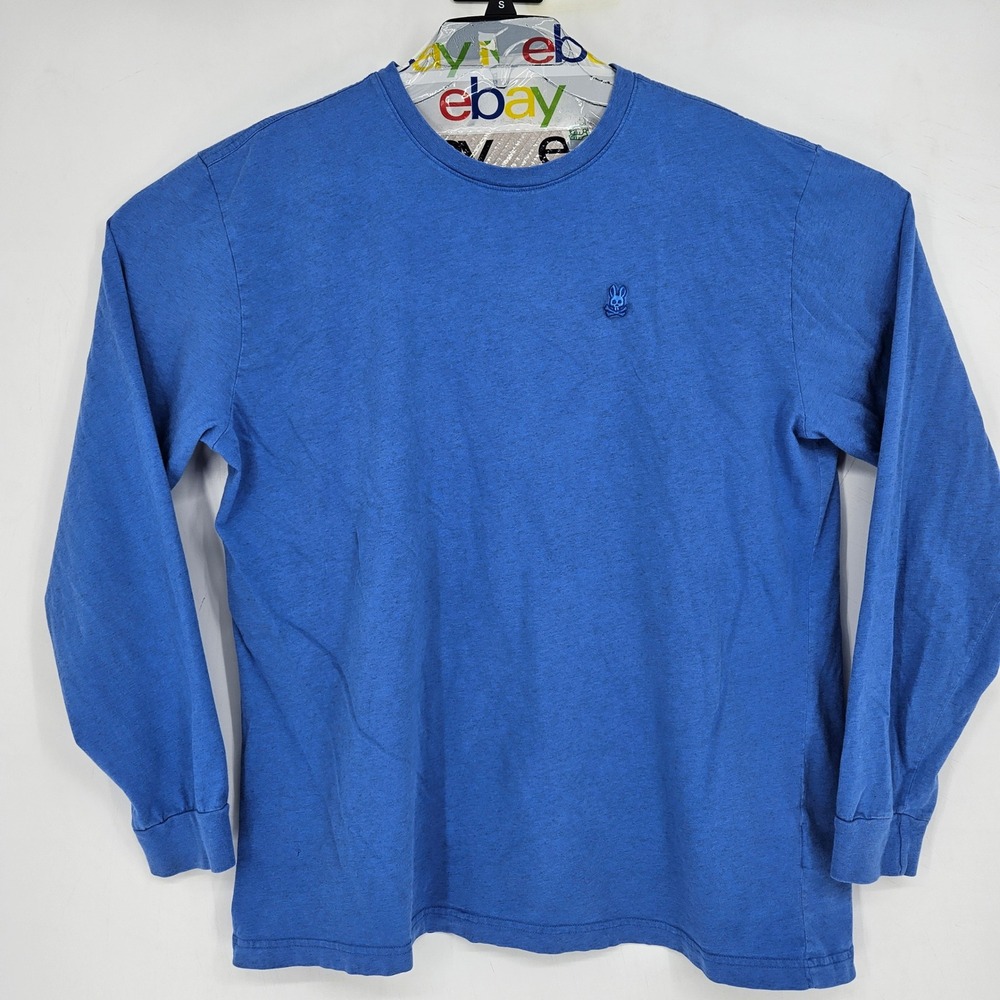 Psycho Bunny Sweater Mens‎ Sz 8 Sweatshirt Blue Long Sleeve Pullover Casual